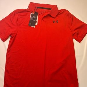 Under Armour Red Golf Shirt YLG (14/16)